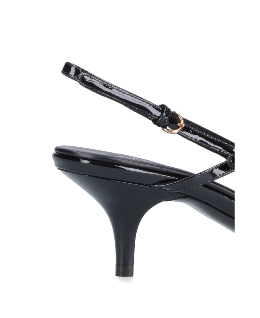 Miu Miu Patent Leather Slingback Pumps With Straps In Black