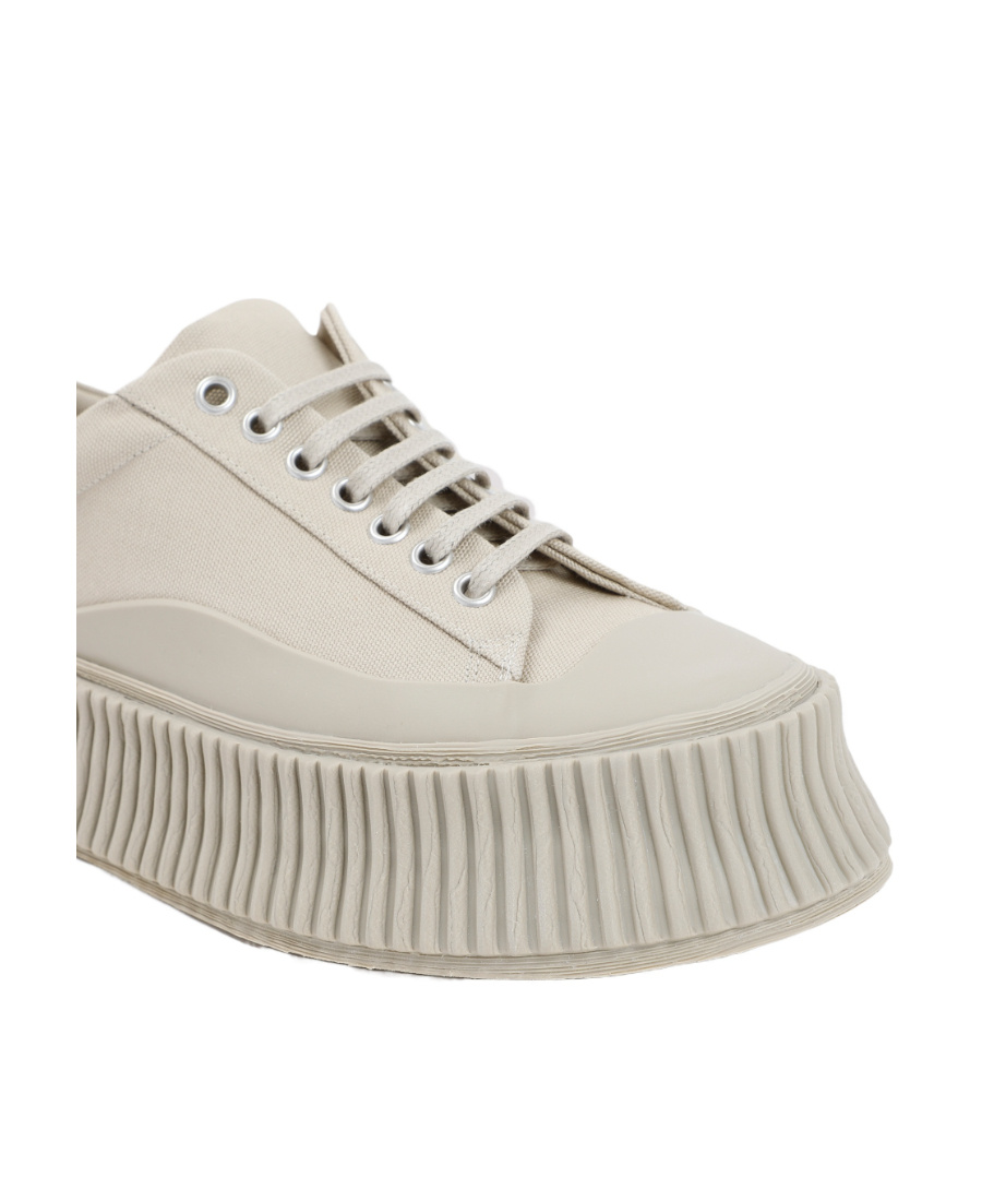 Jil Sander Low-top Lace-up Sneakers In Nude