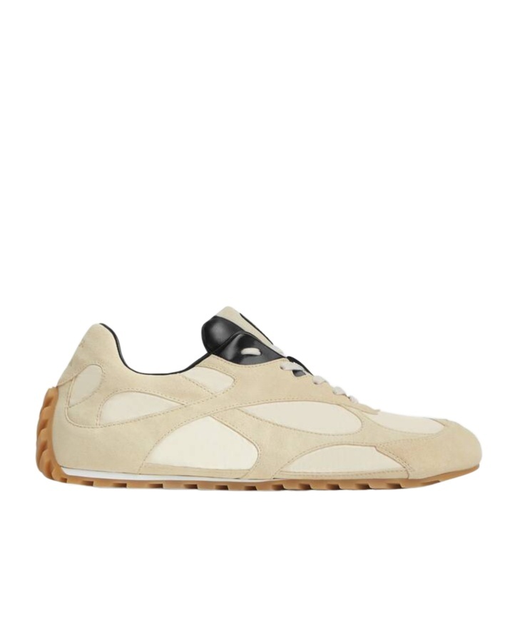 Bottega Veneta Sea Salt Suede And Nylon Orbit Flash Sneakers In Multi