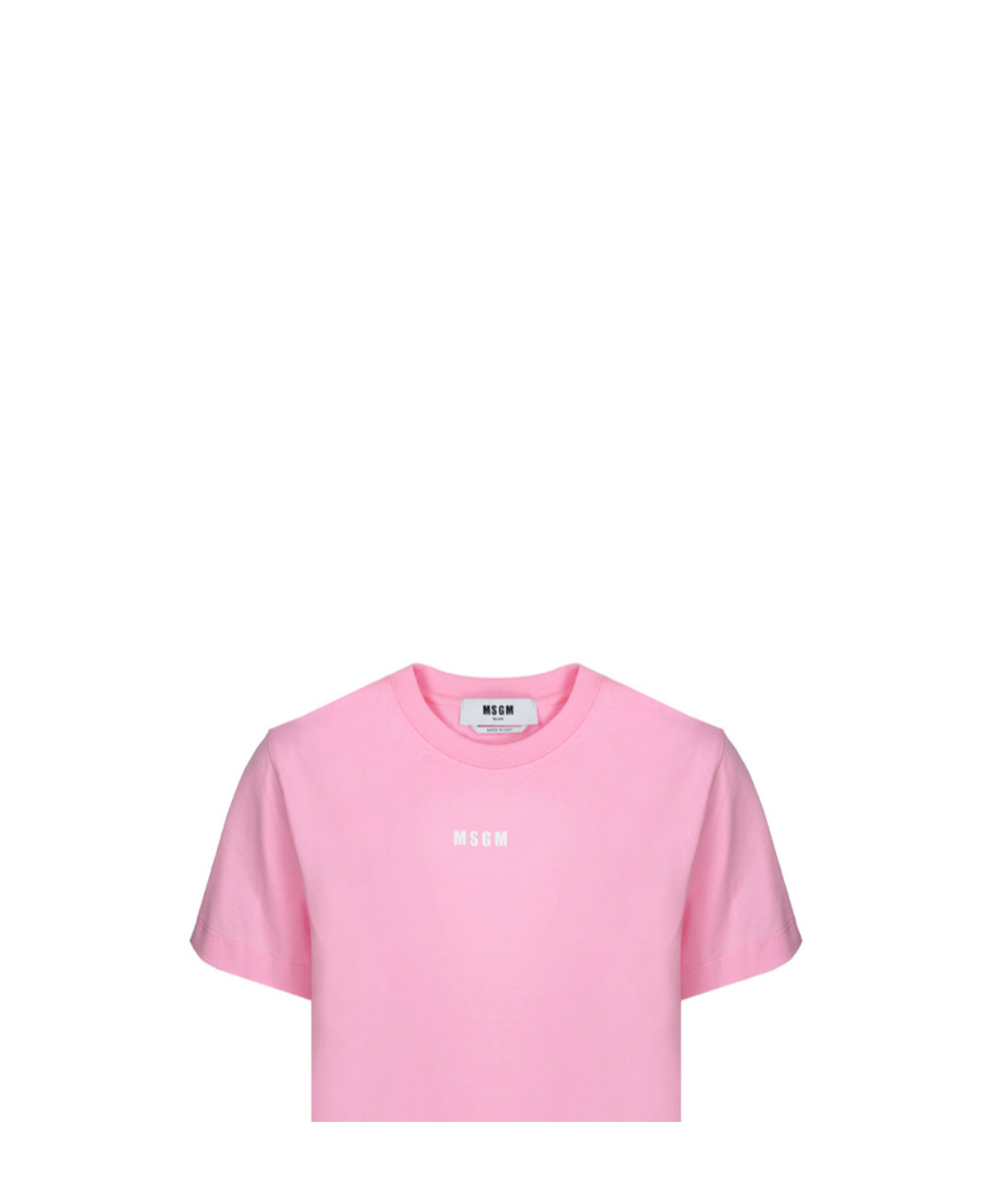 Msgm Micro Logo T-shirt In Pink