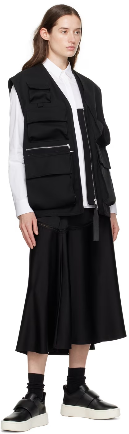 Jil Sander Round Head Hit Color Low-top Casual Sneakers In Black