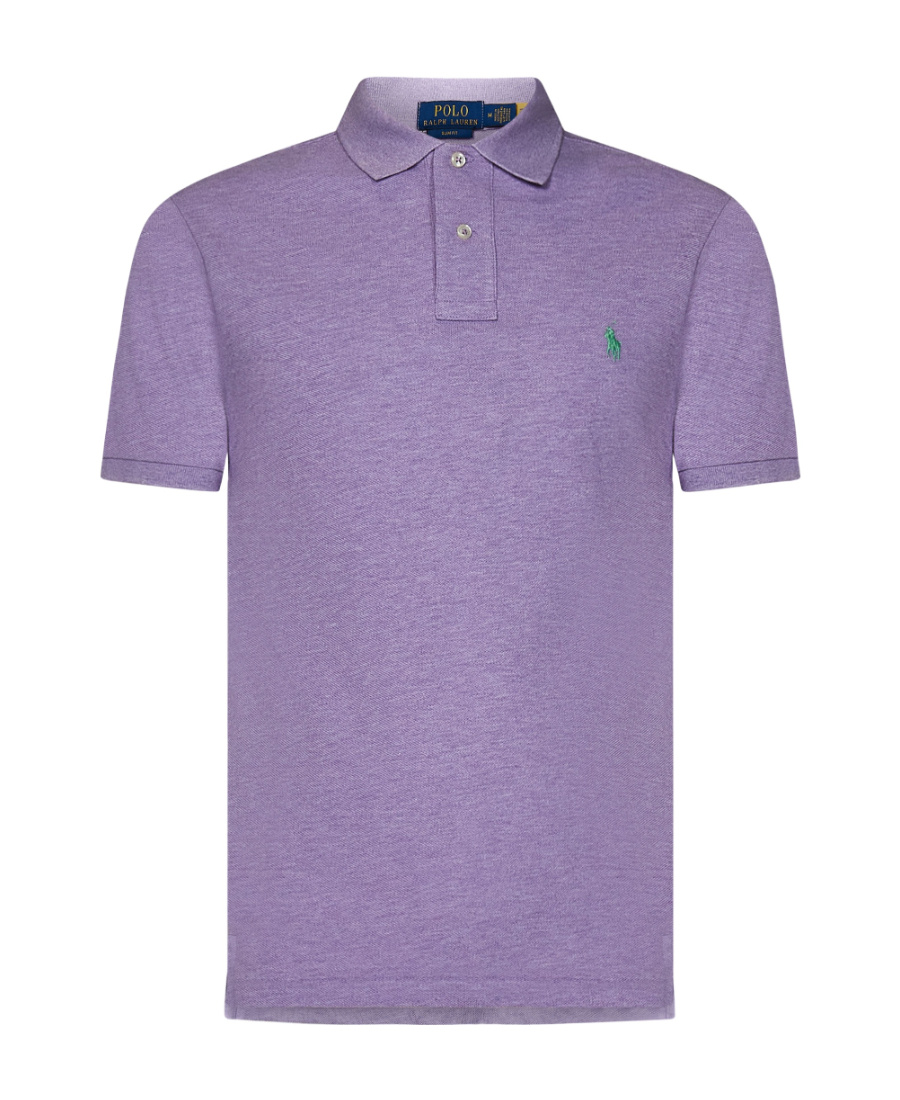 Shop Polo Ralph Lauren Embroidered-polo Pony Polo Shirt In Purple