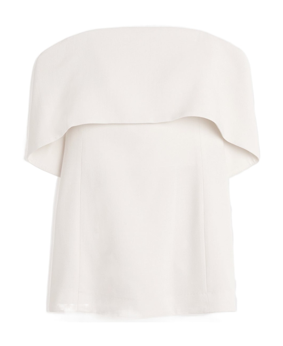 Totême Zenoma Off-shoulder Strapless Top In White
