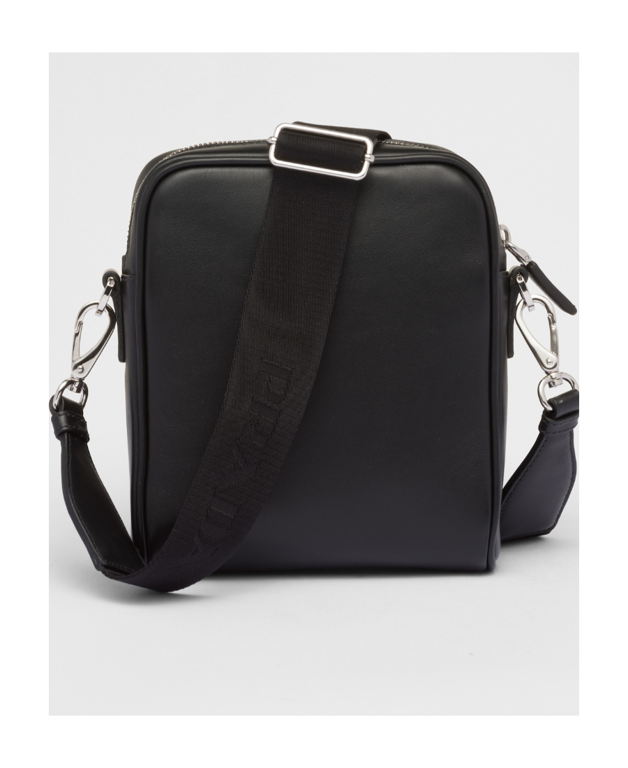 Prada Leather Shoulder Bag With Pouch In Black