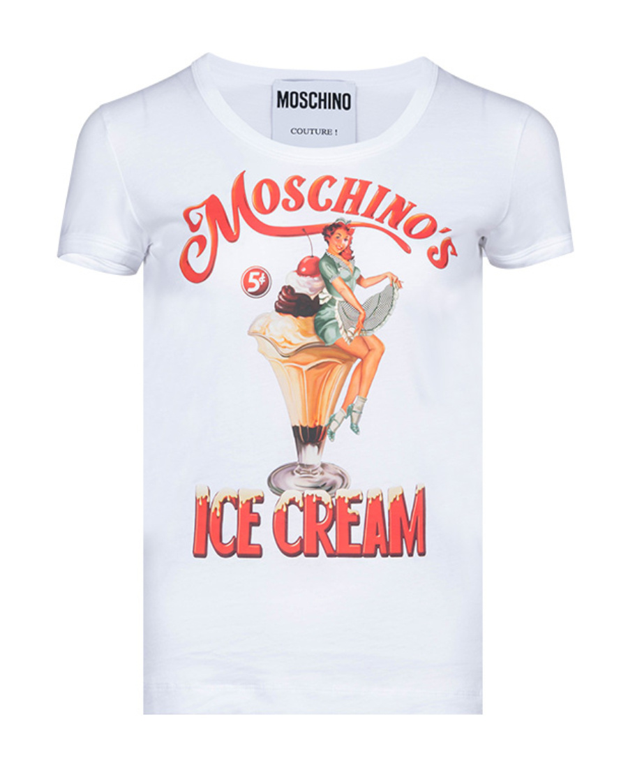 Moschino Camiseta - Blanco In Multicolor