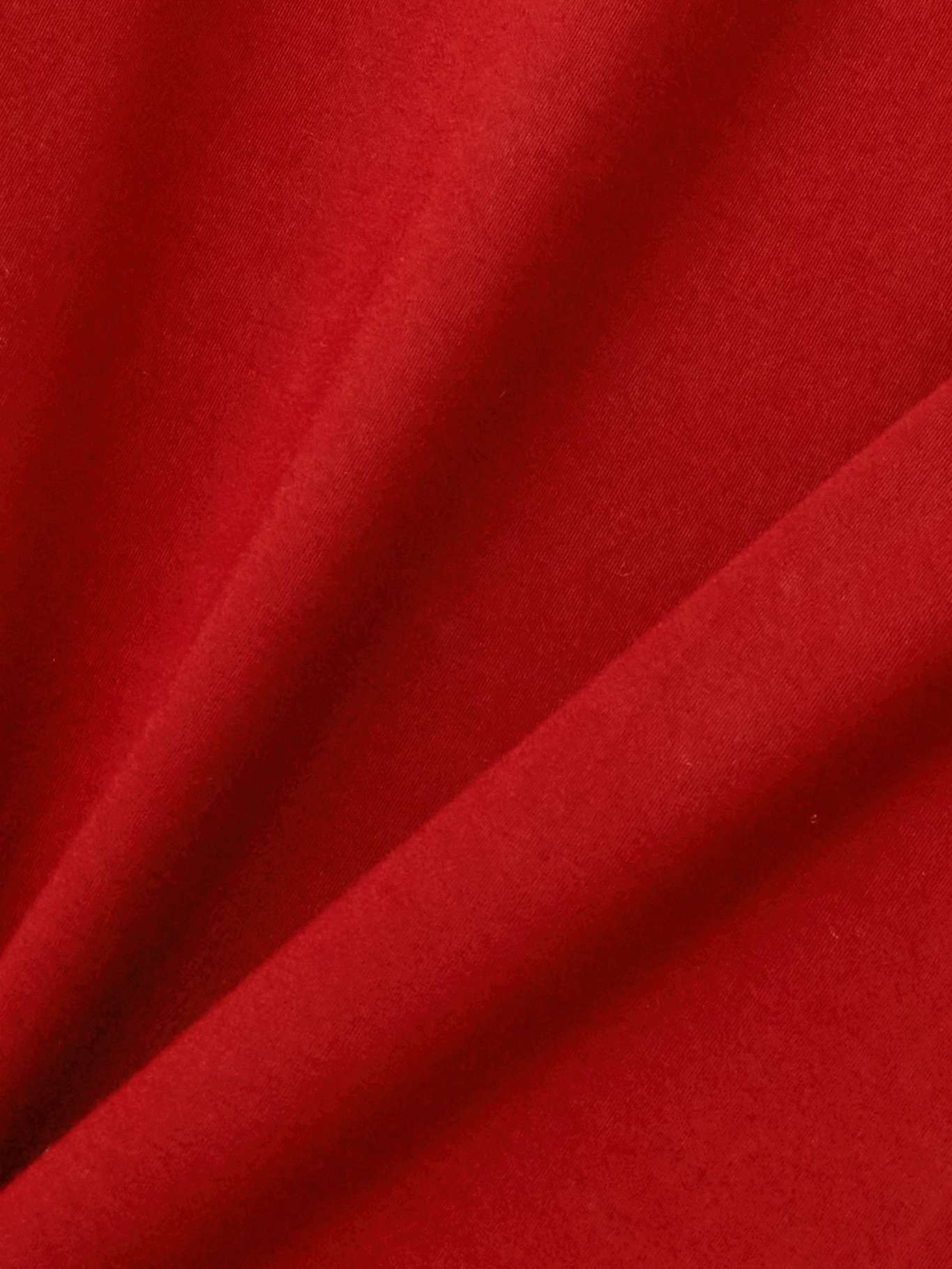 Bottega Veneta Appliquéd Stretch-cotton Jersey Blouse In Red