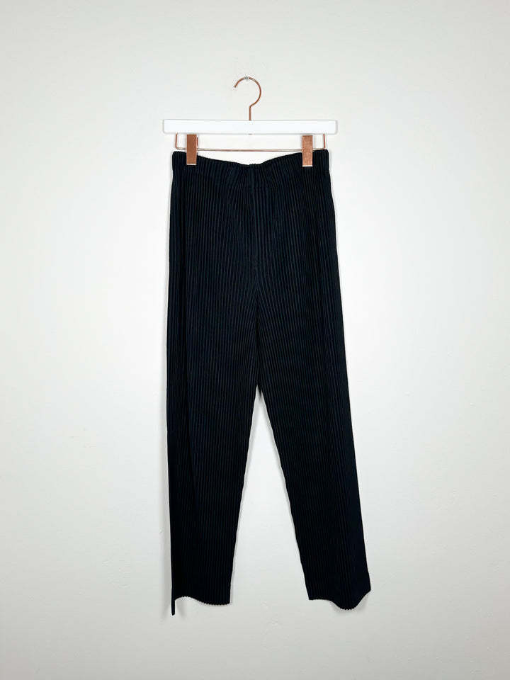 Shop Issey Miyake Mc March Pleated Trousers In Black