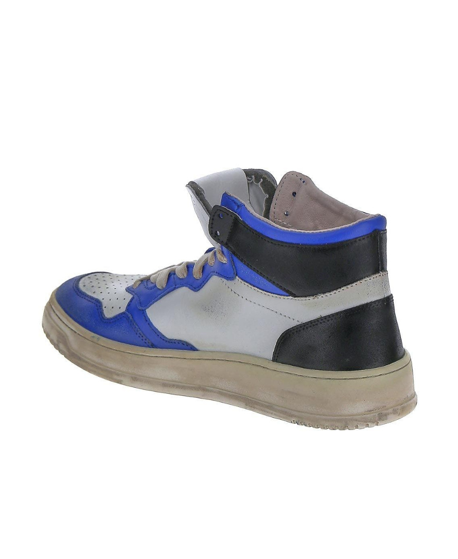 Autry Distressed-effect Hi-top Sneakers In Gray