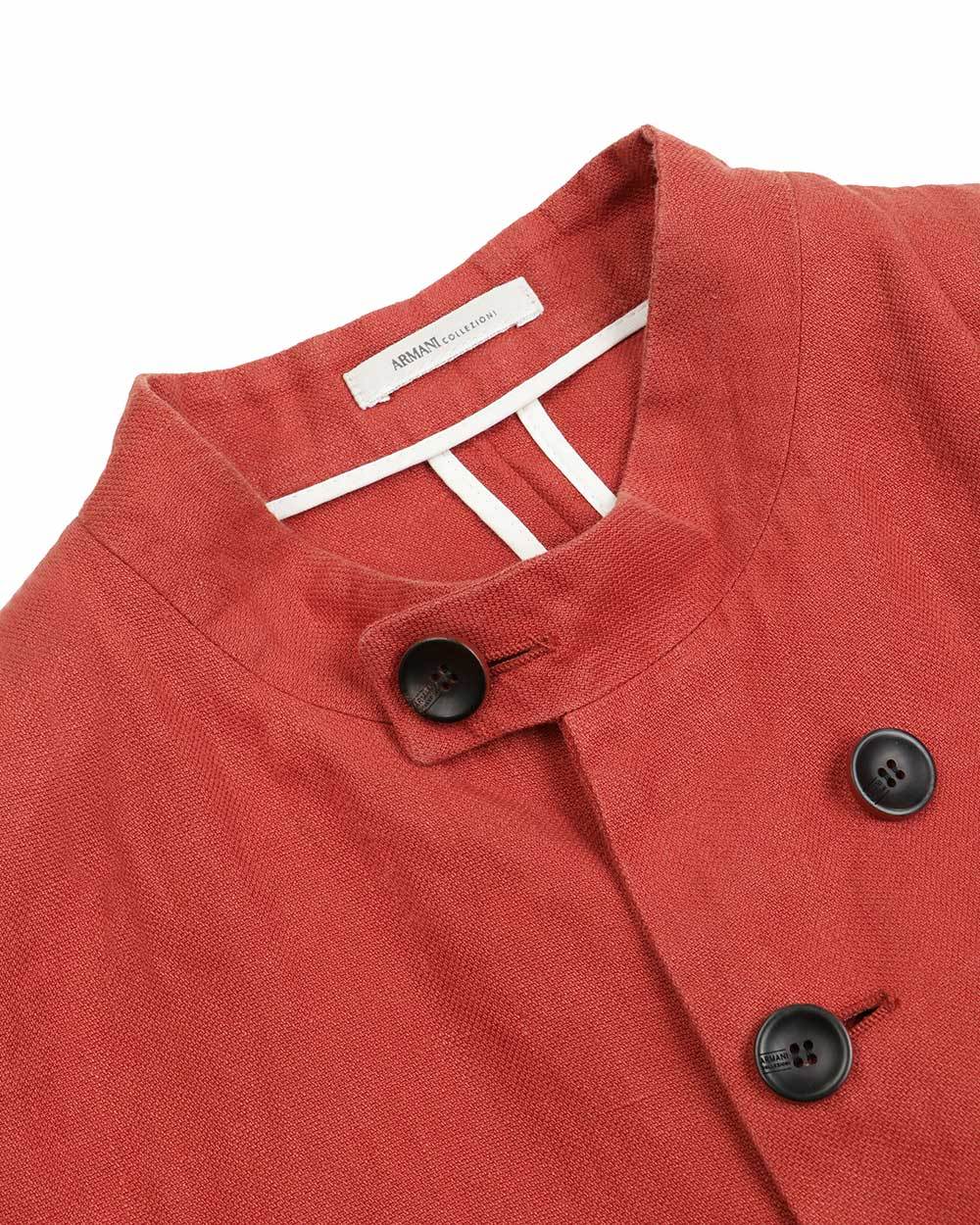 Armani Collezioni Logo Casual Jacket In Brown