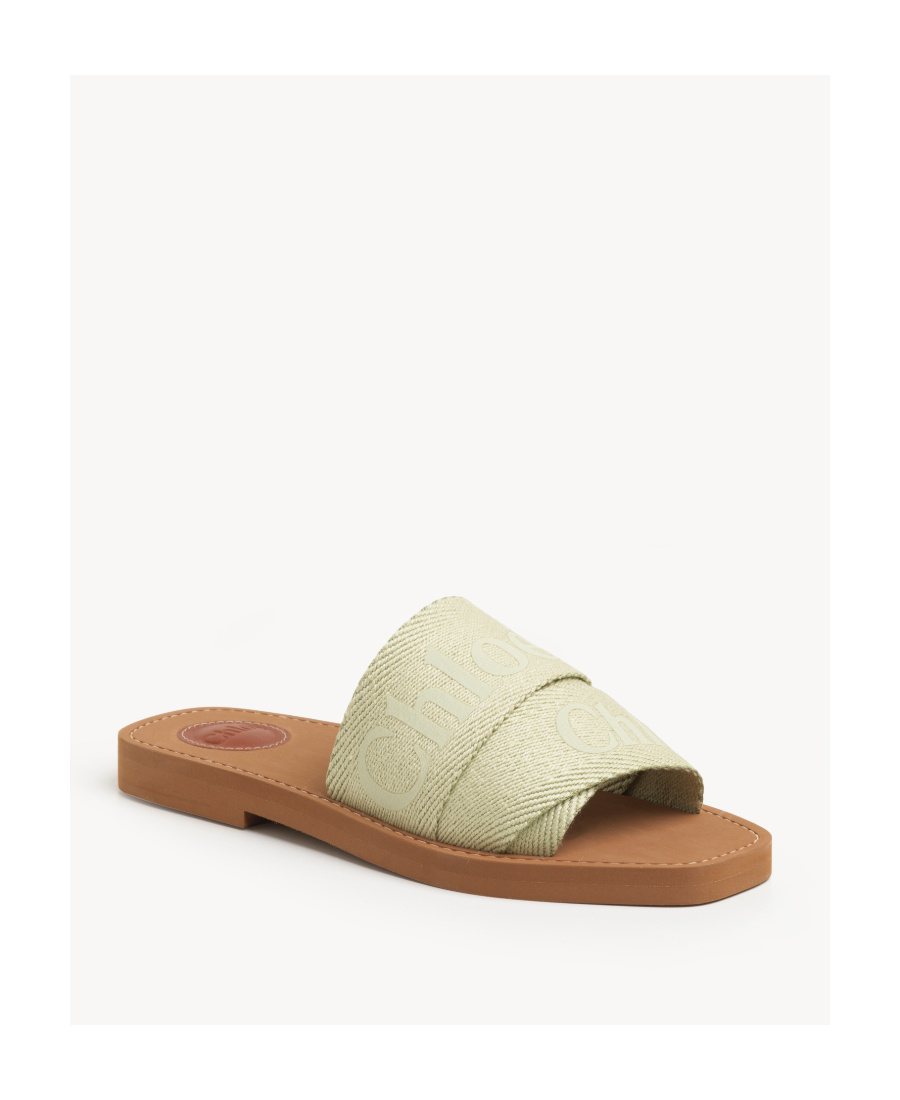 Chloé Logo-print Open-toe Sandals In Nude