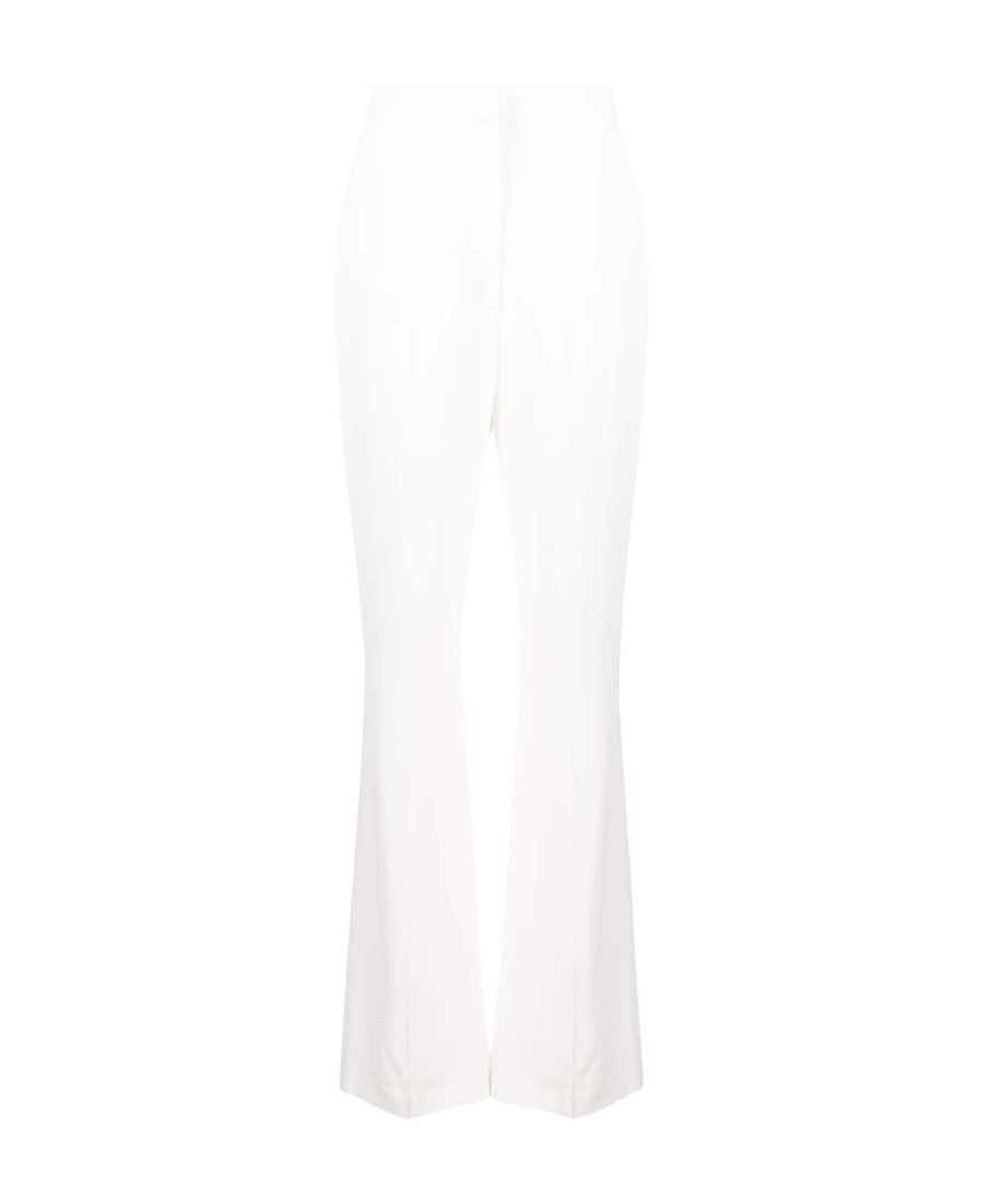 Alexander Mcqueen High-rise Flared Tailored Trousers In White