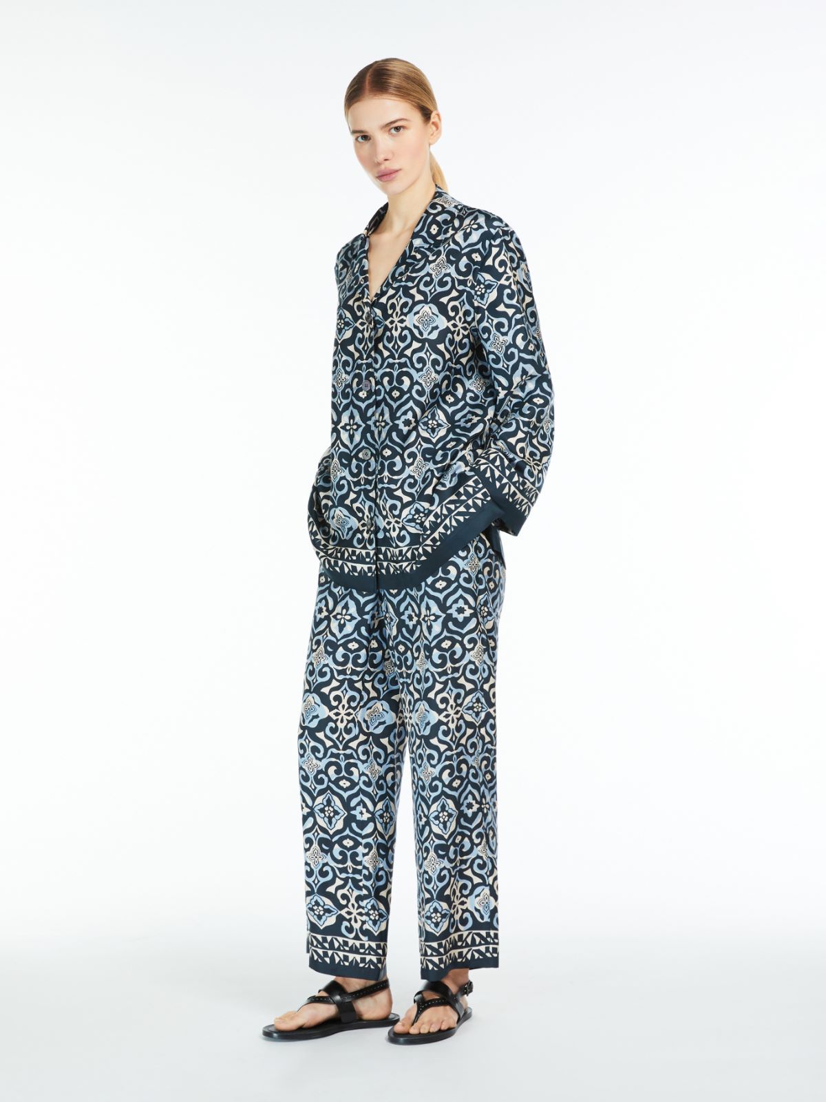 Max Mara Pattern Printed Casual Pants In Multicolor