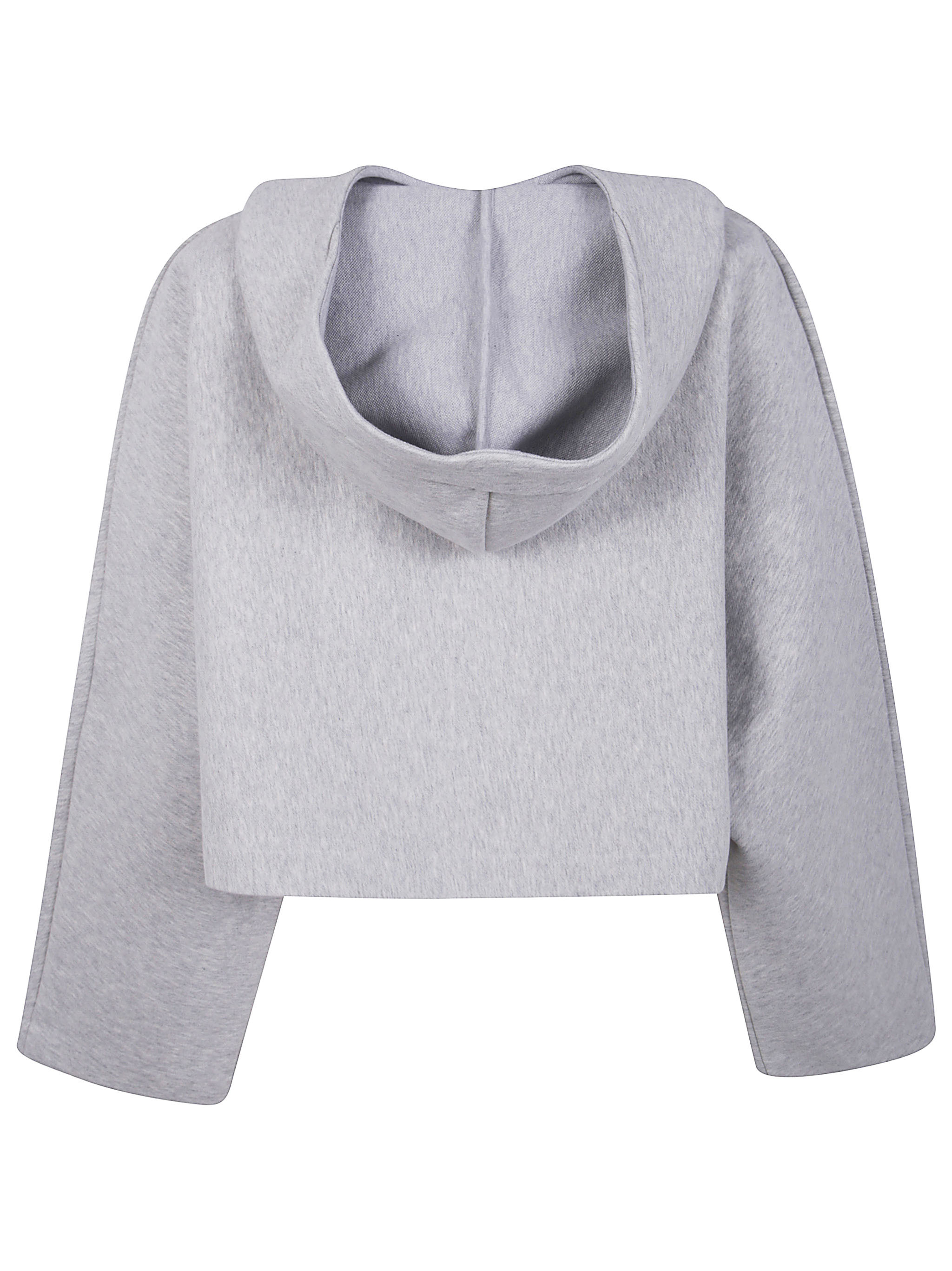 Jean Paul Gaultier Cropped Hoodie In Gray