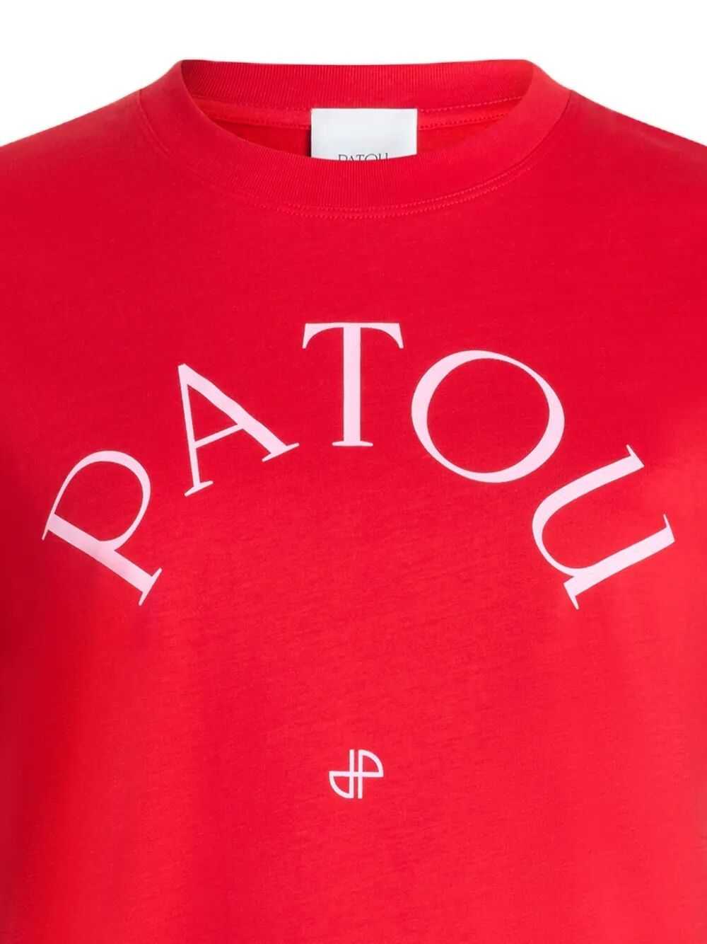 Patou Logo And Jp Print Organic Cotton T-shirt Clothing In Red
