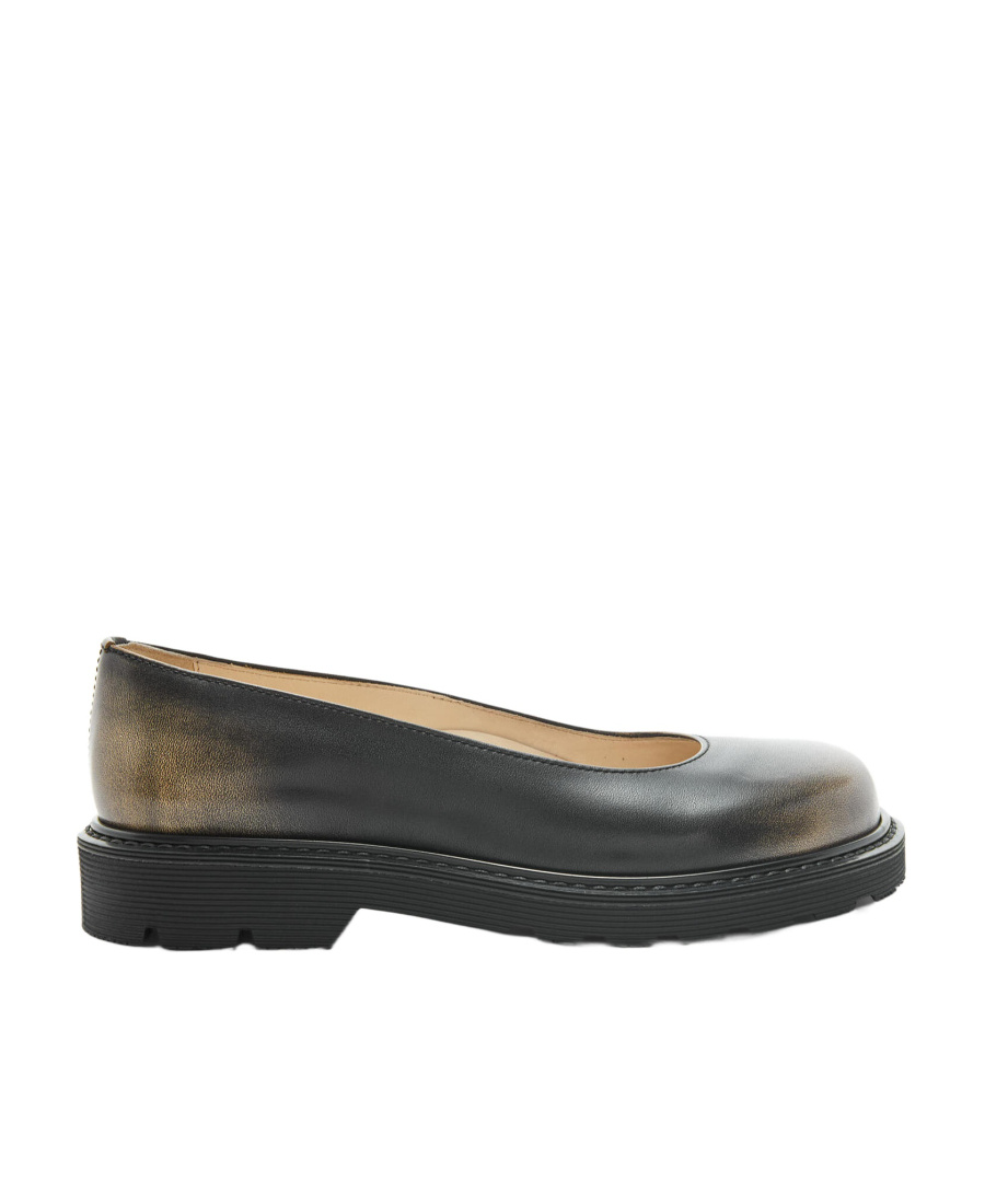 Loewe Blaze Two-color Frosted Ballet Shoes In Black