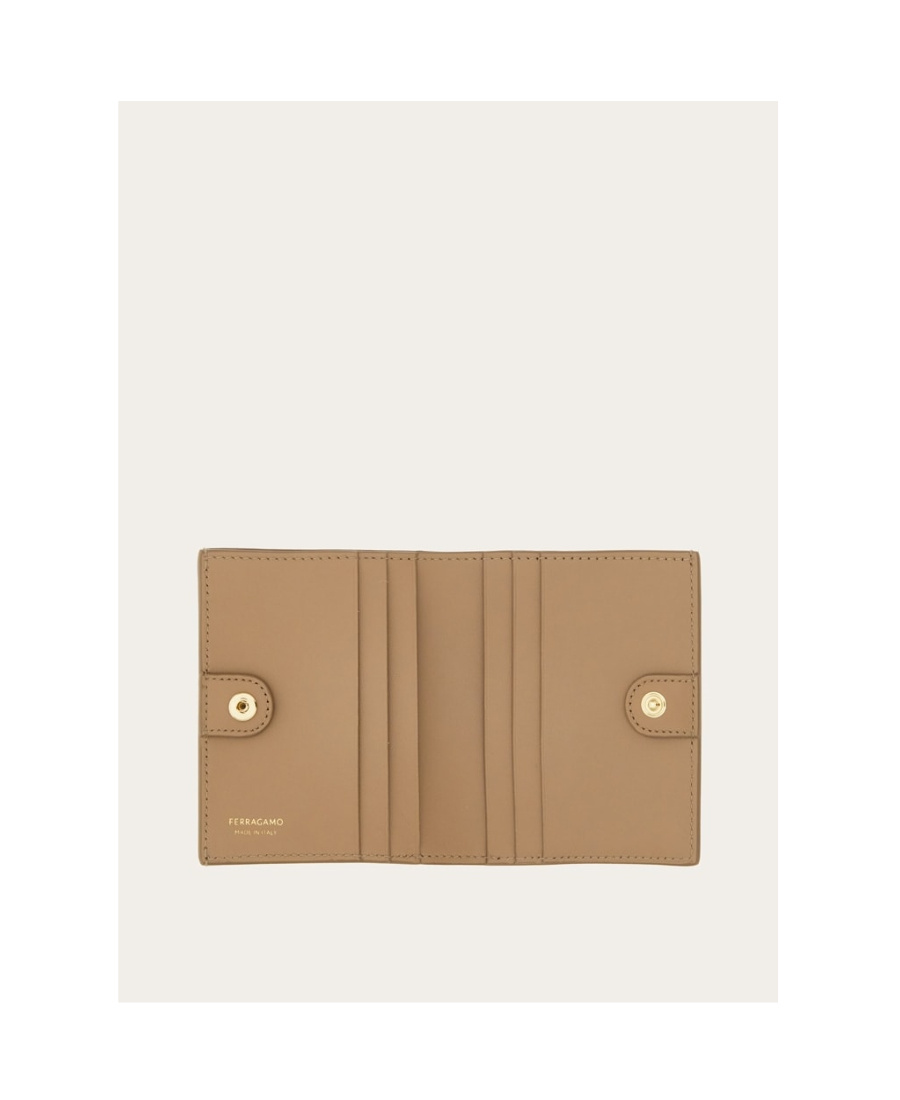 Ferragamo Gancini-buckle Leather Wallet In Green