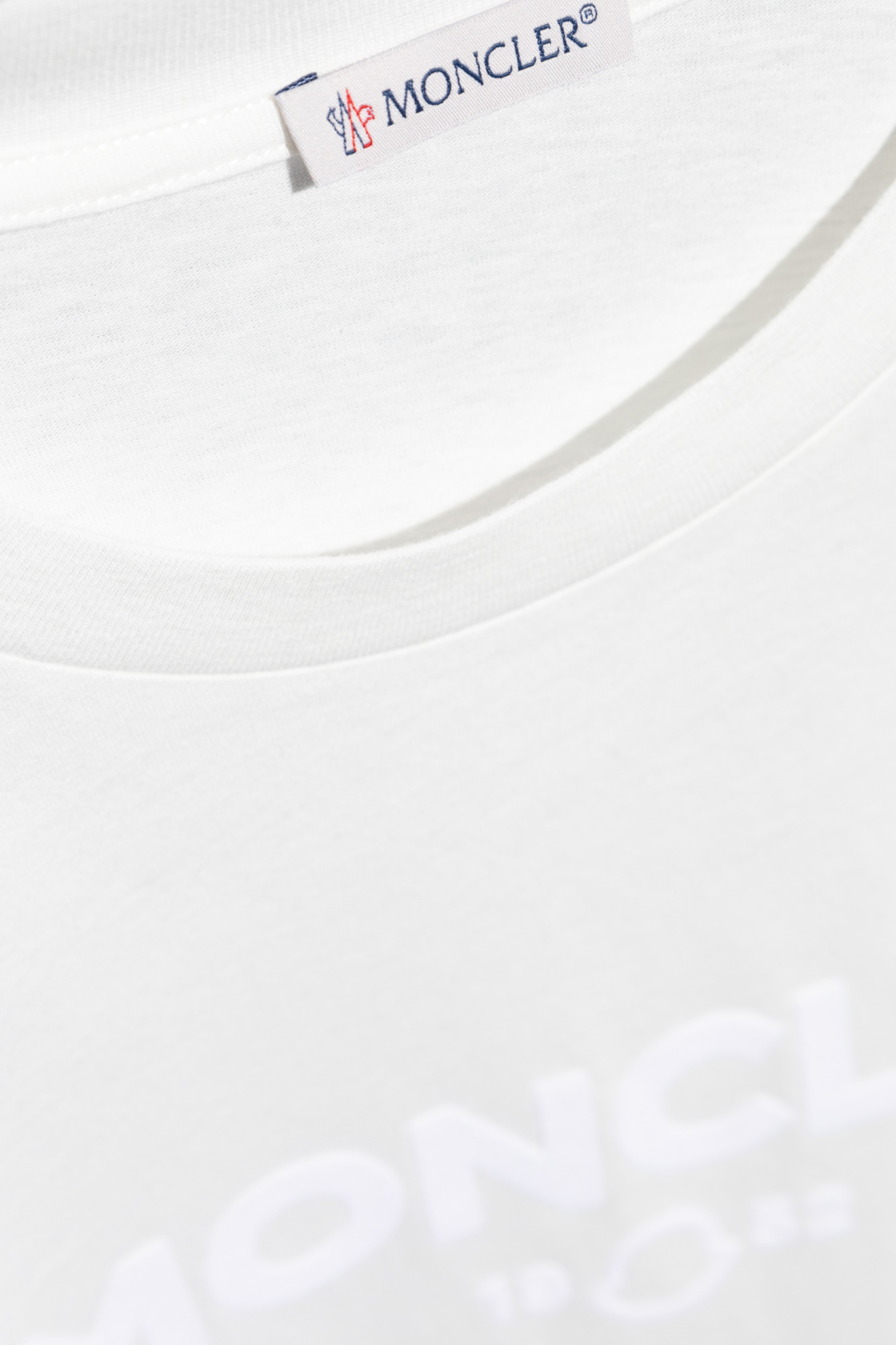 Moncler Logo-print Cotton T-shirt In White