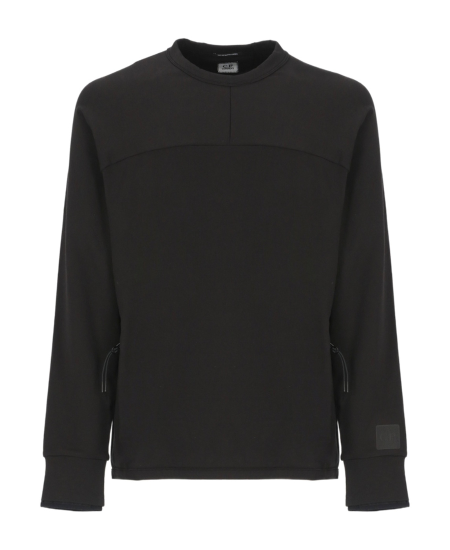 C.p. Company Zip-compartment Knit Sweatshirt In Black