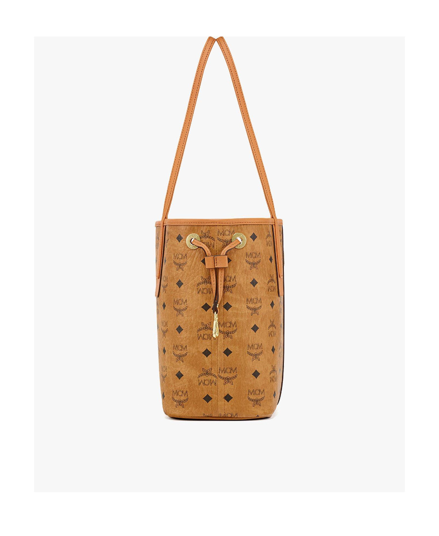 Mcm Liz Small Reversible Visetos Shopper Tote In Brown