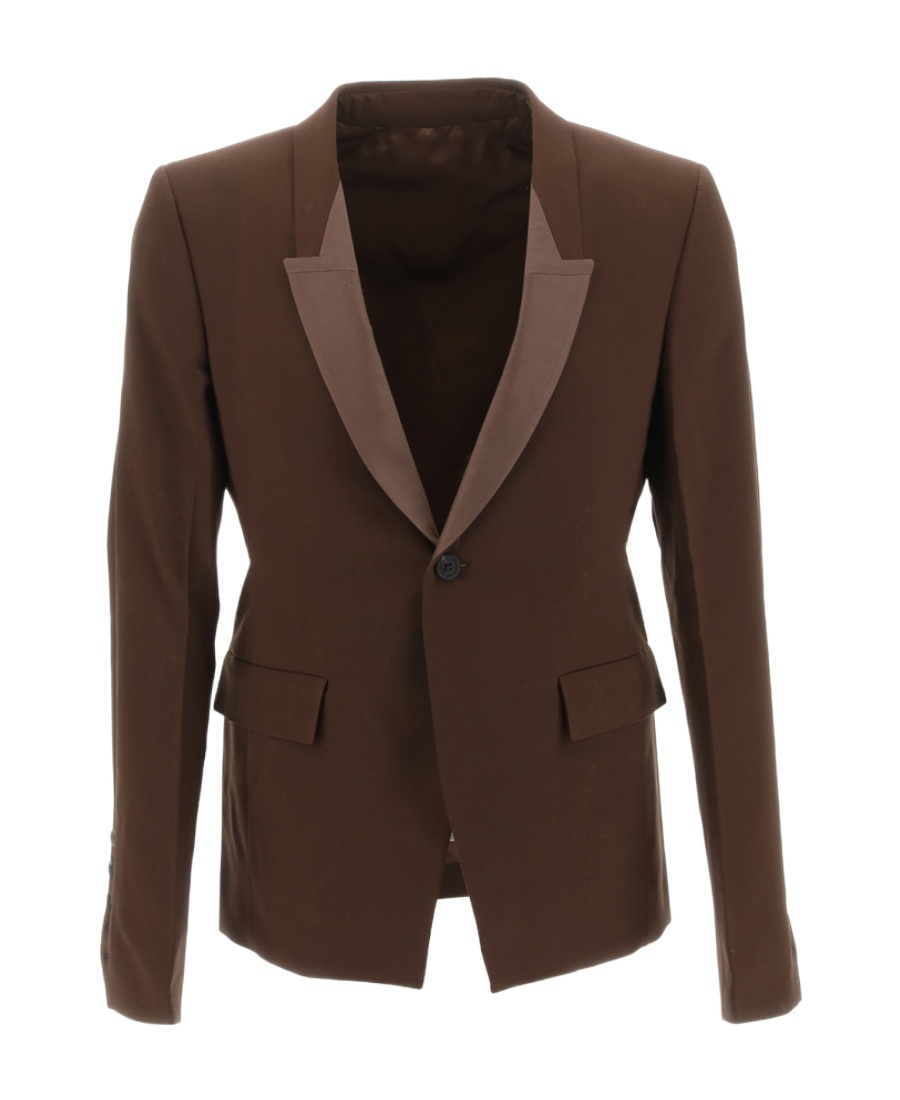 Rick Owens Single-breasted Tailored Blazer In Green