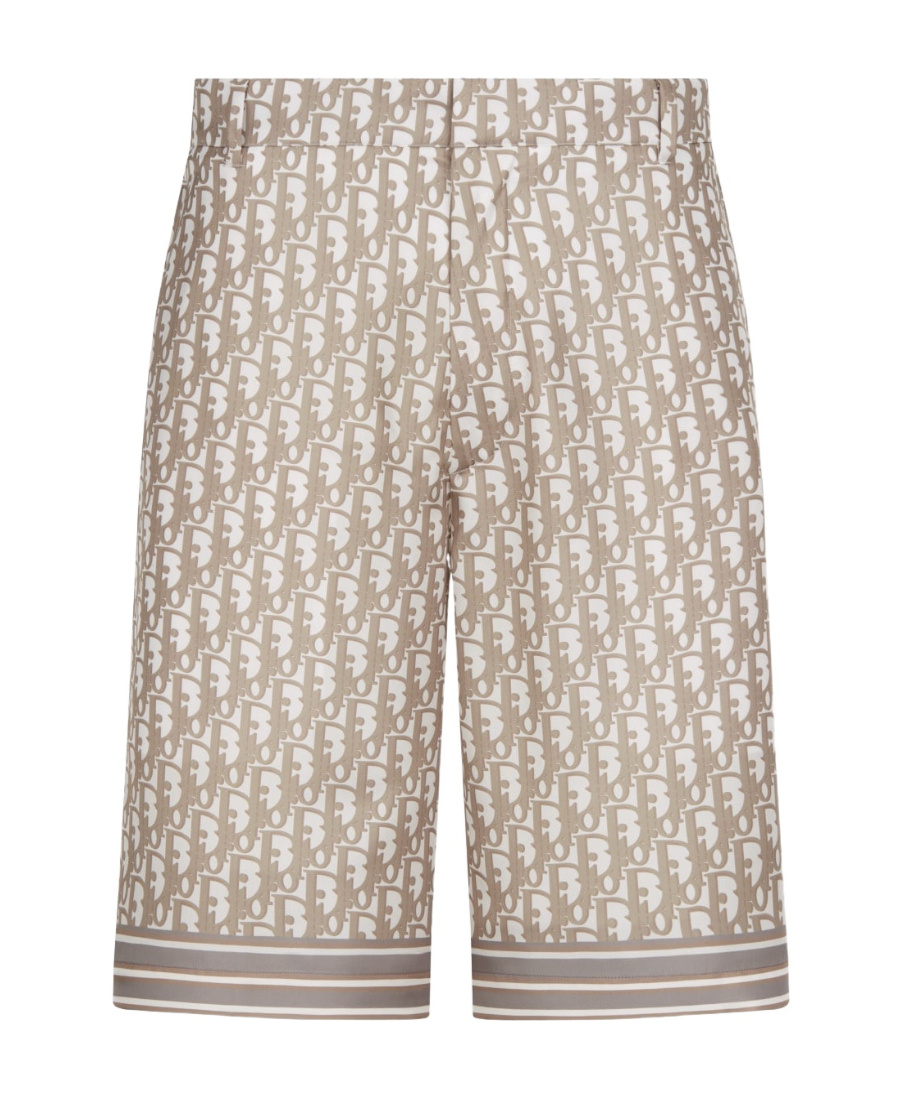 Dior Oblique Bermuda Shorts In Nude