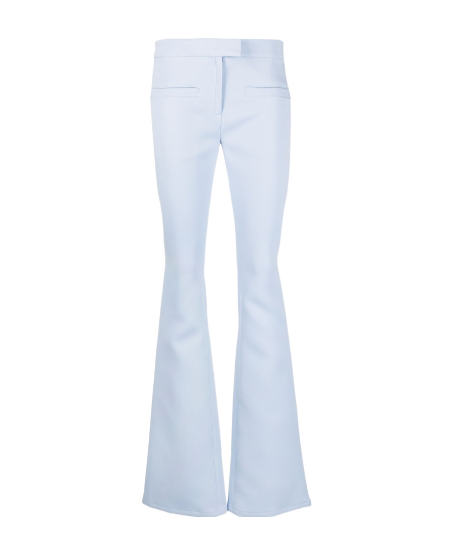 Courrèges Mid-rise Flared Trousers In Blue