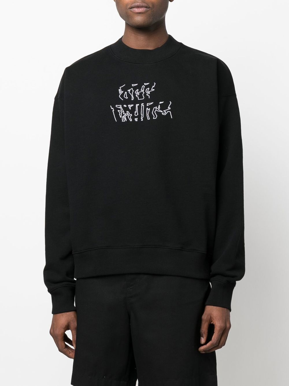 Off-white Arrows-motif Long-sleeve Sweatshirt In Black