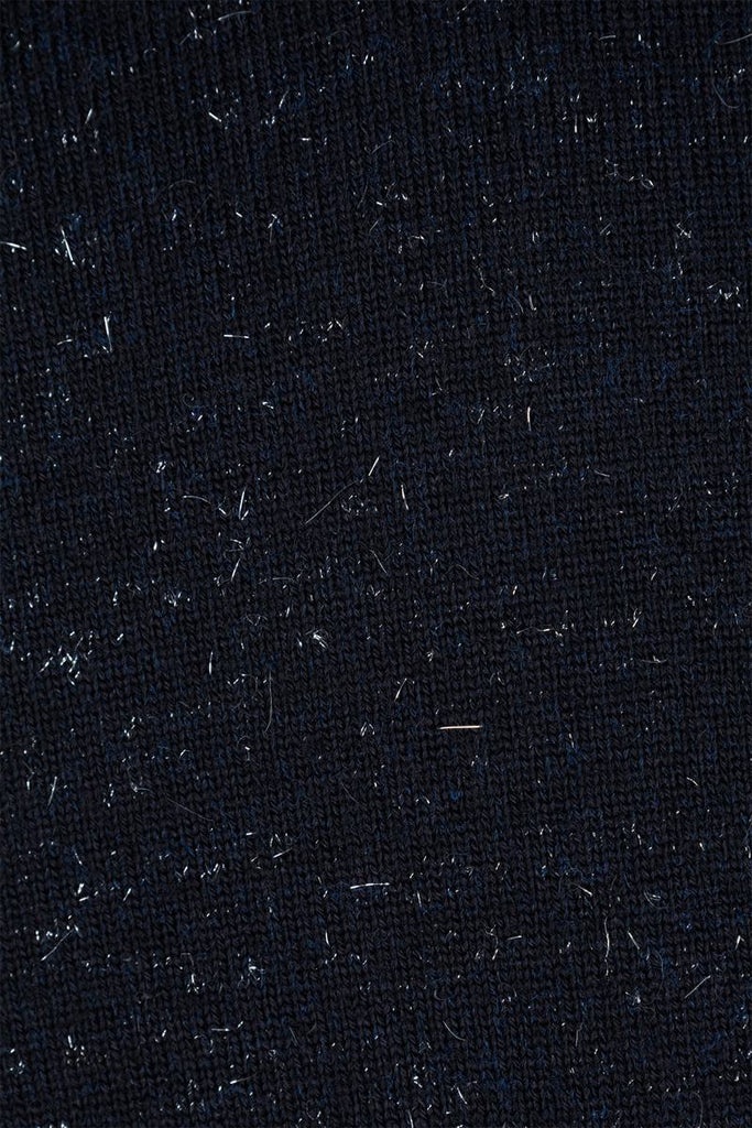 Peserico Metallic-fleck Turtleneck Sweater In Blue