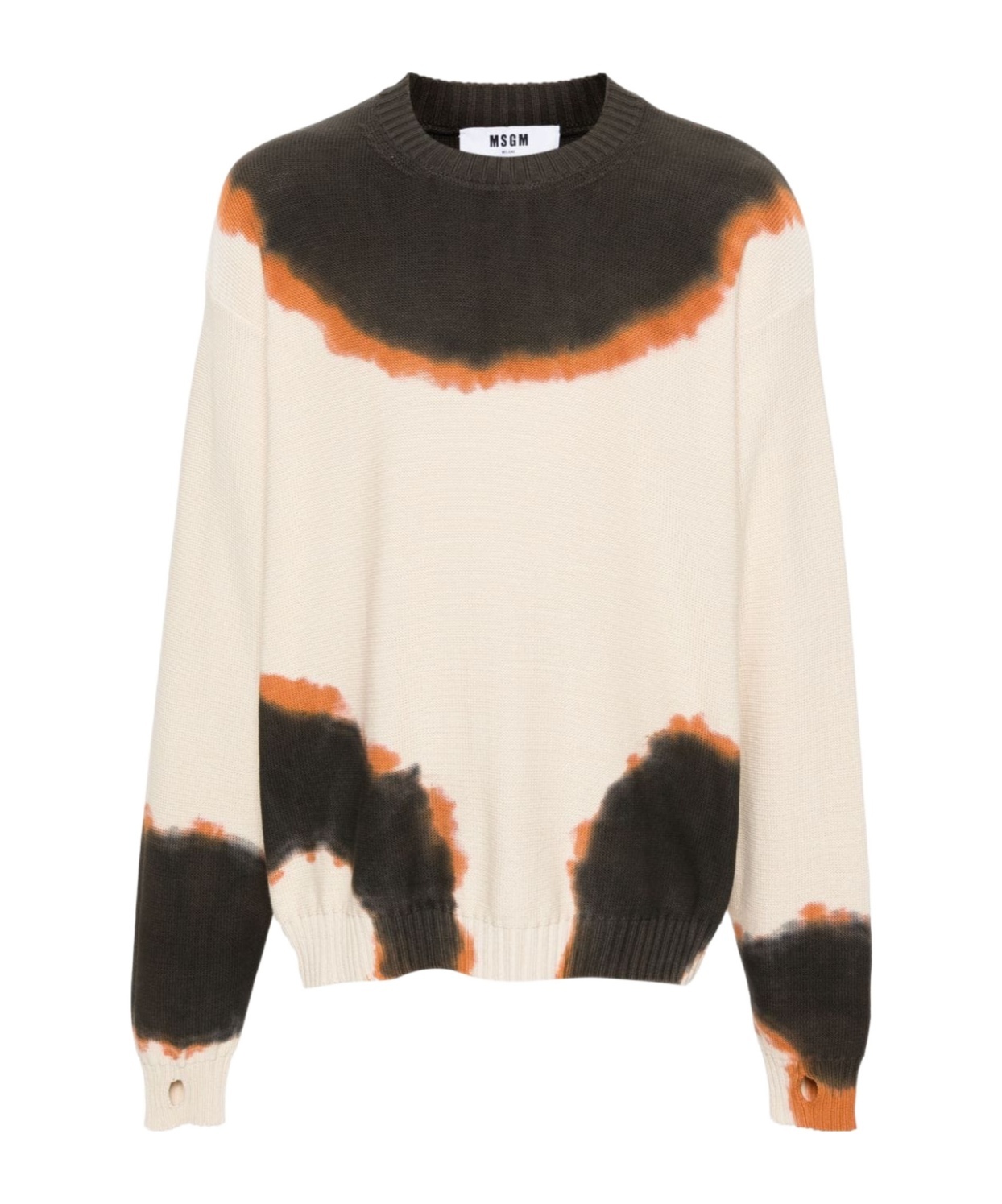 Msgm Abstract-print Knitted Jumper