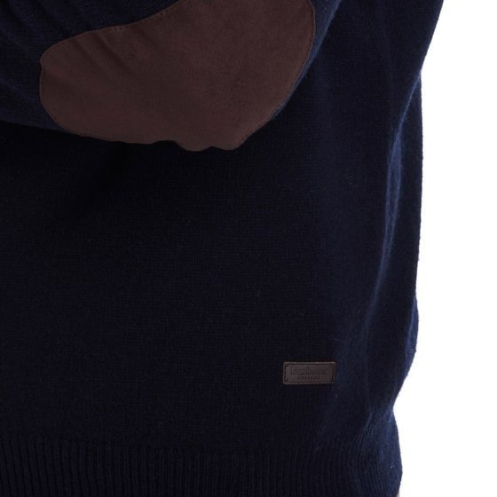 Barbour High-neck Half Buttoned Knit Jumper In Black