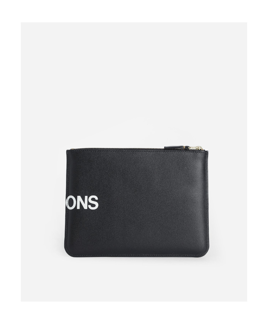 Shop Comme Des Garçons Play Large Logo Wallet In Black