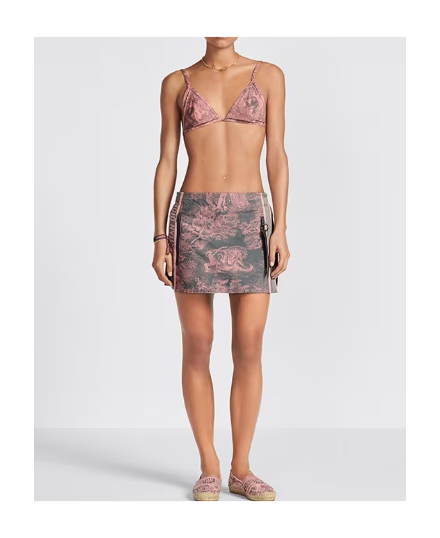 Dior Logo Bikini Swimsuit In Pink