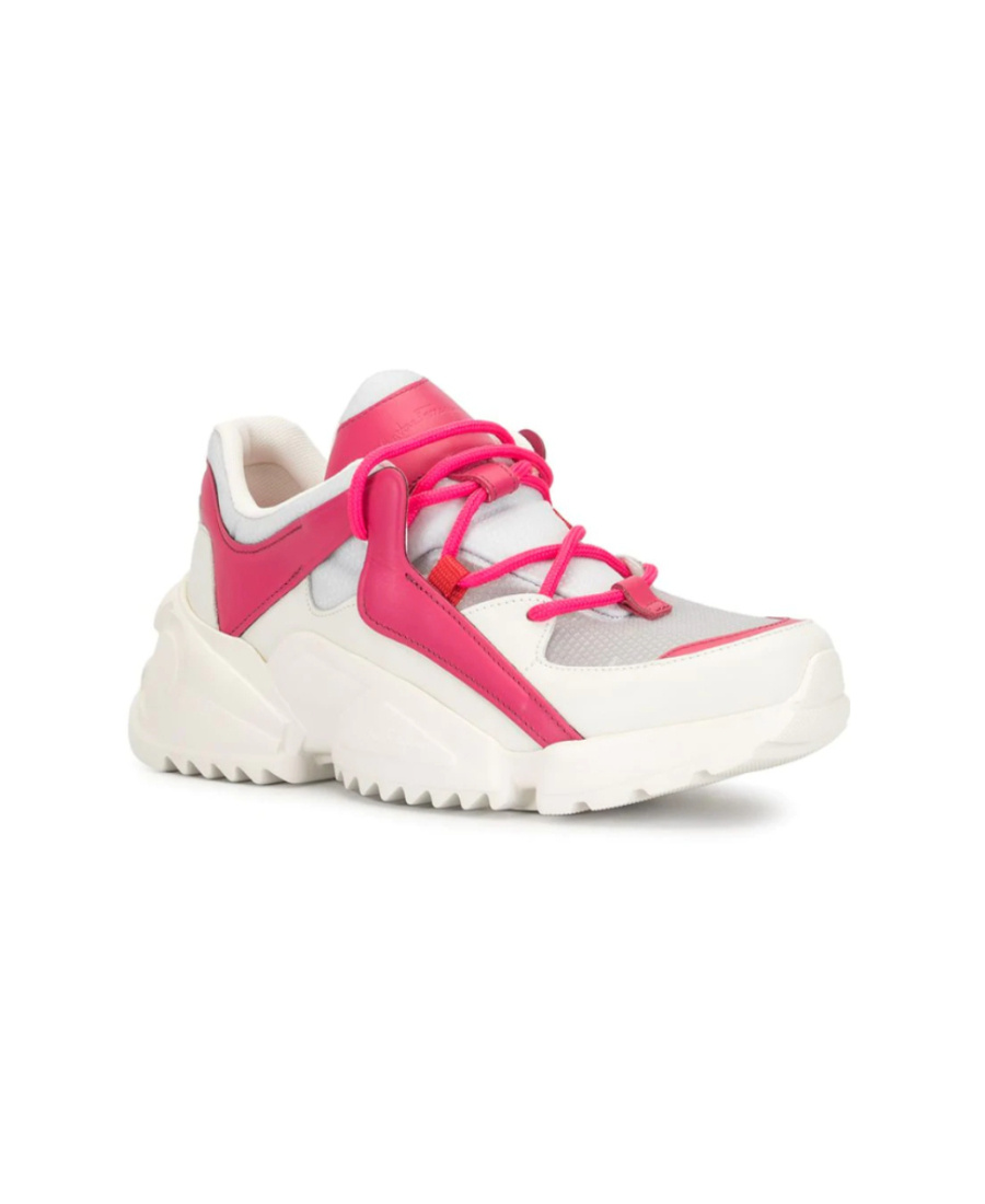 Ferragamo Logo Casual Sports Shoes In White