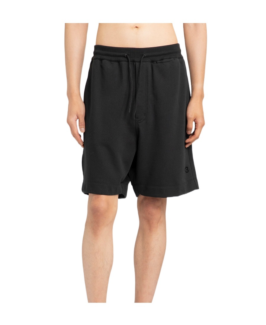 Y-3 Logo-print Track Shorts In Black