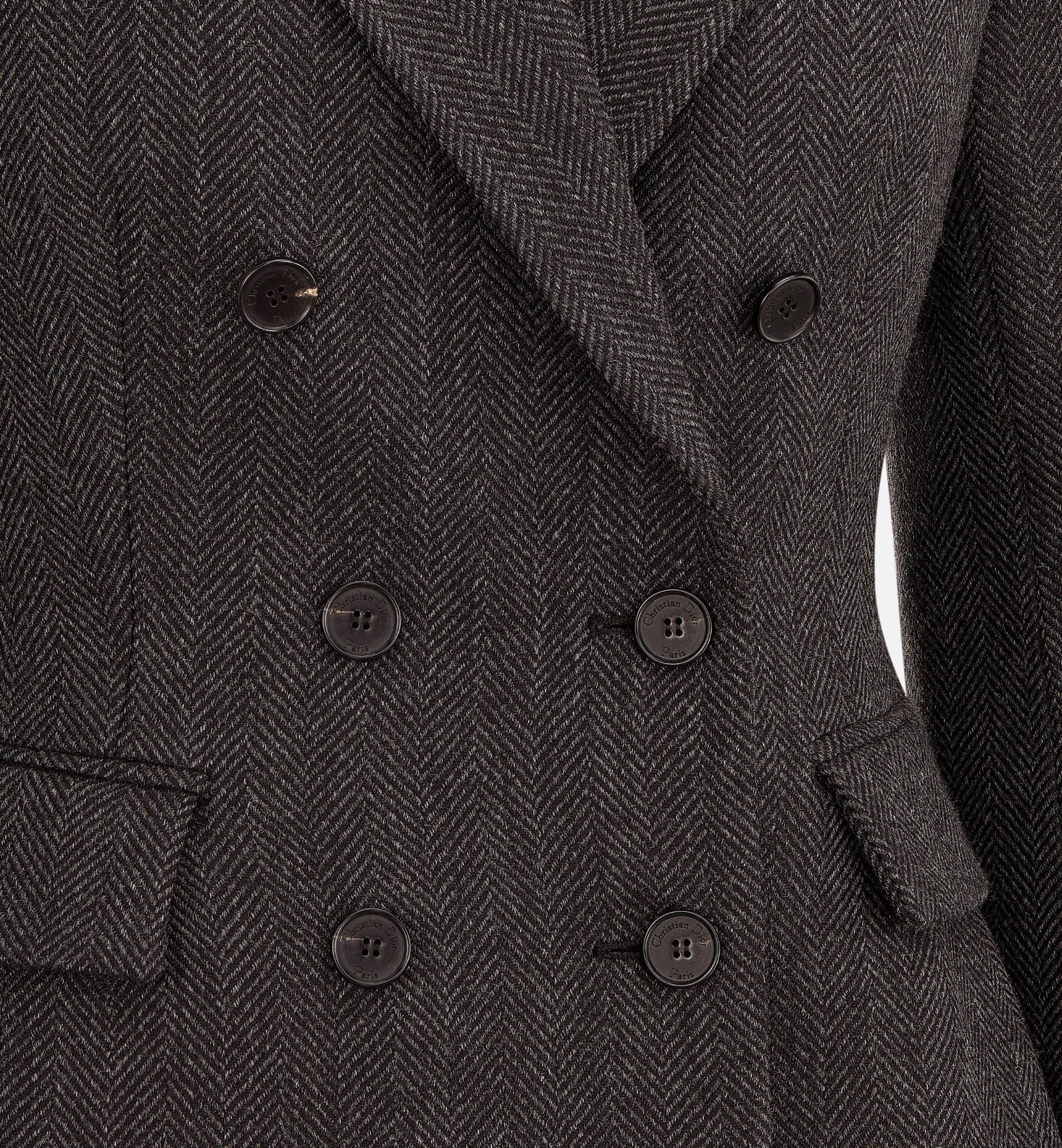 Dior Double-breasted Marlène Wool Blazer In Black