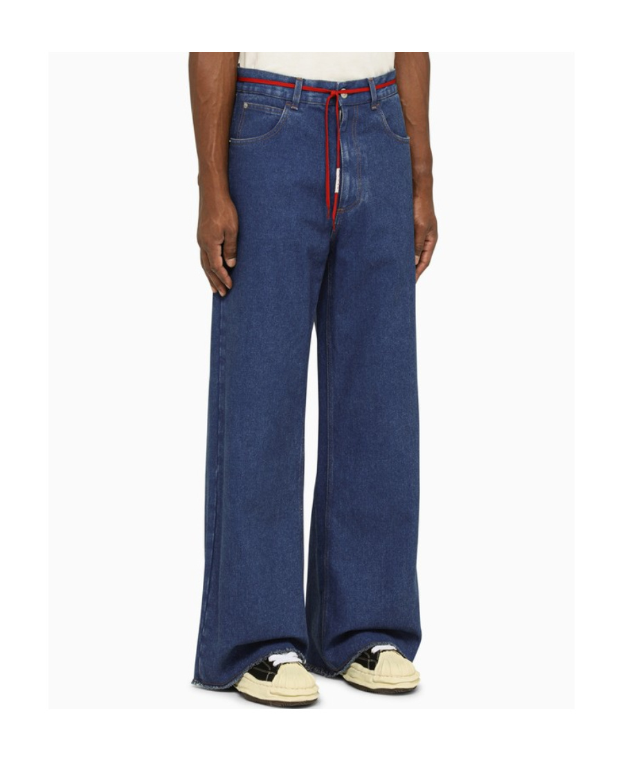 Marni Wide Leg Jeans In Blue