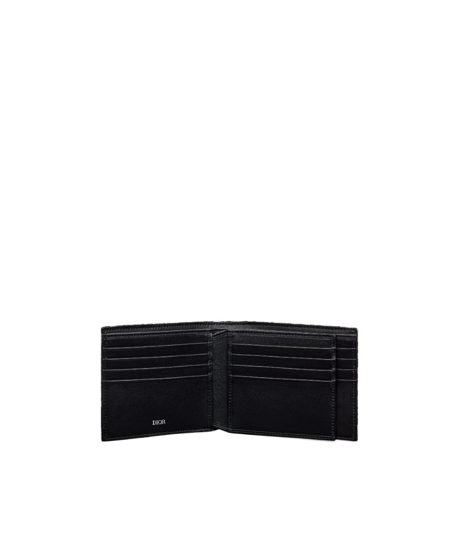 Dior Compact Wallet In Black