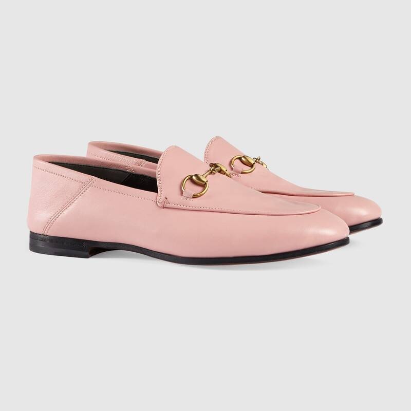 Gucci Brixton Horsebit Leather Loafer In Pink
