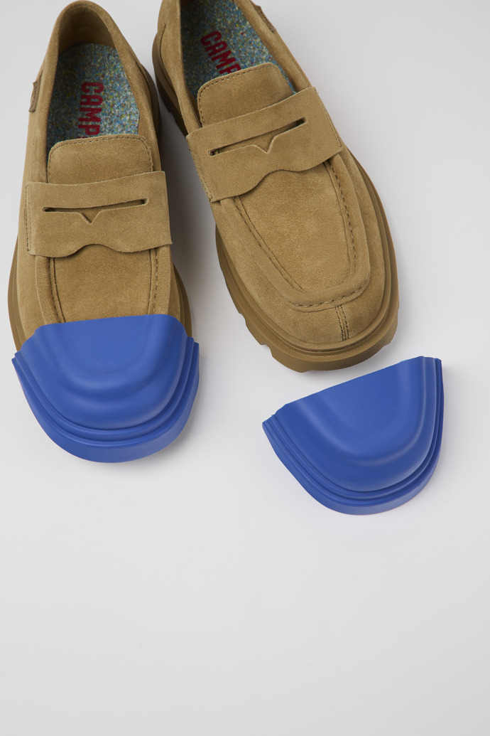 Camper Junction Suede Loafers In Brown