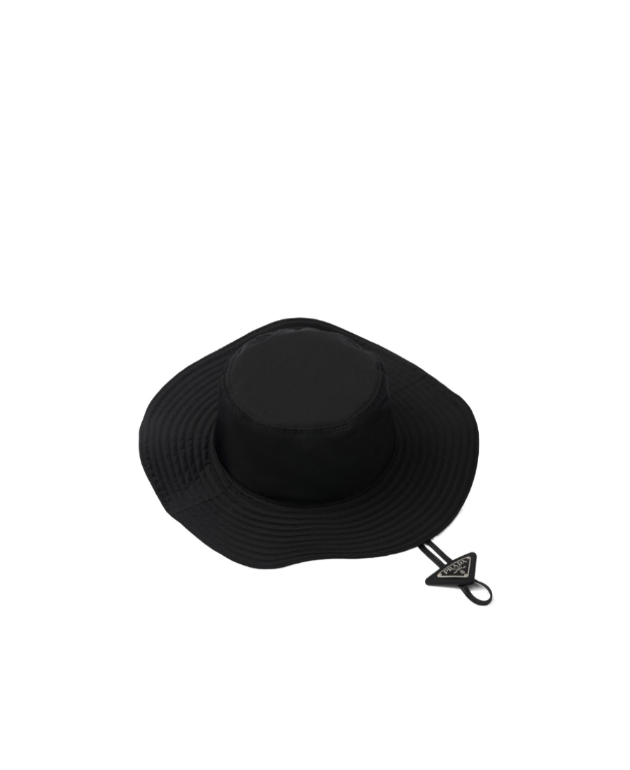 Prada Re-nylon Fedora Hat In Black