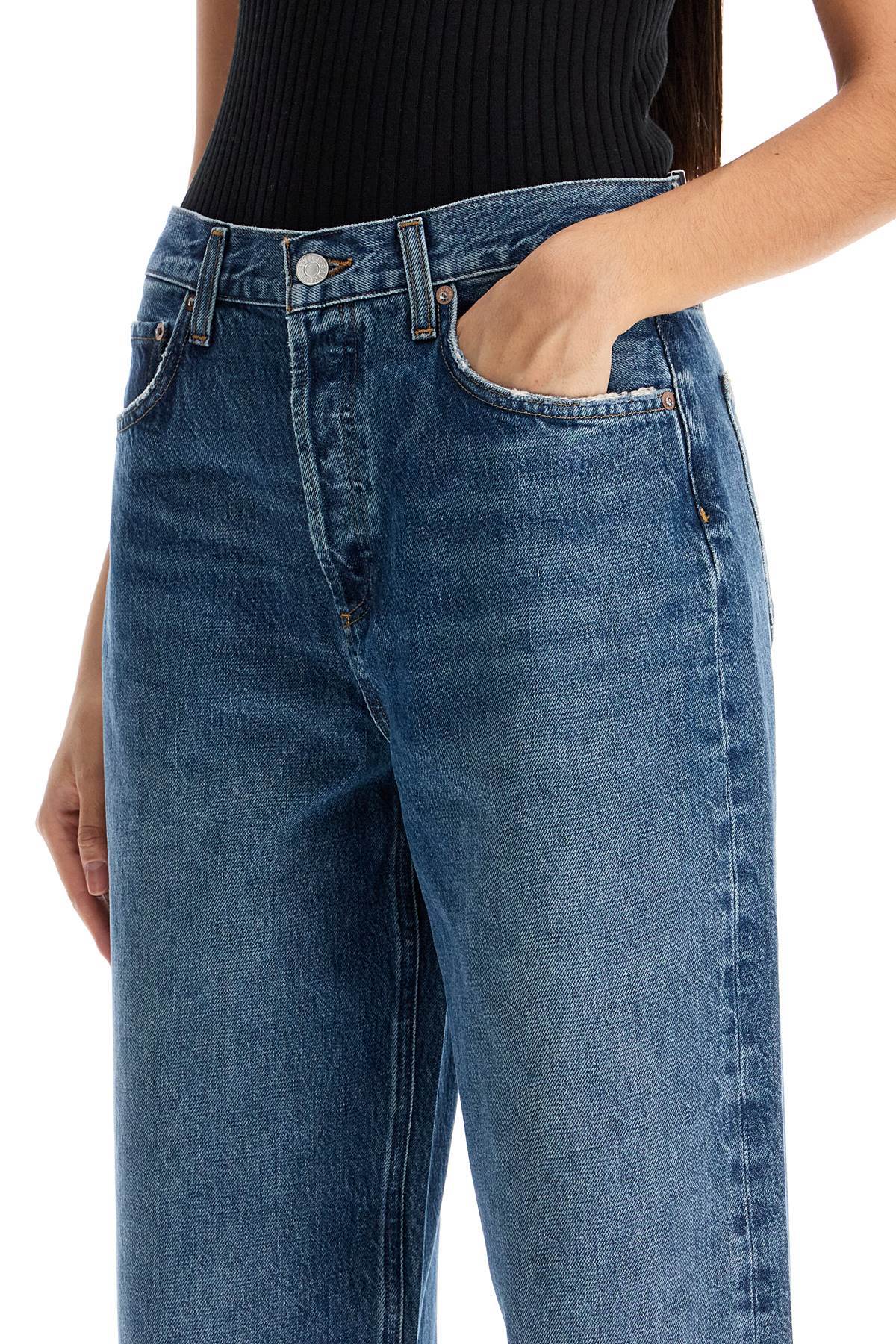 Agolde Valen High Waist Ankle Straight Leg Jeans In Blue