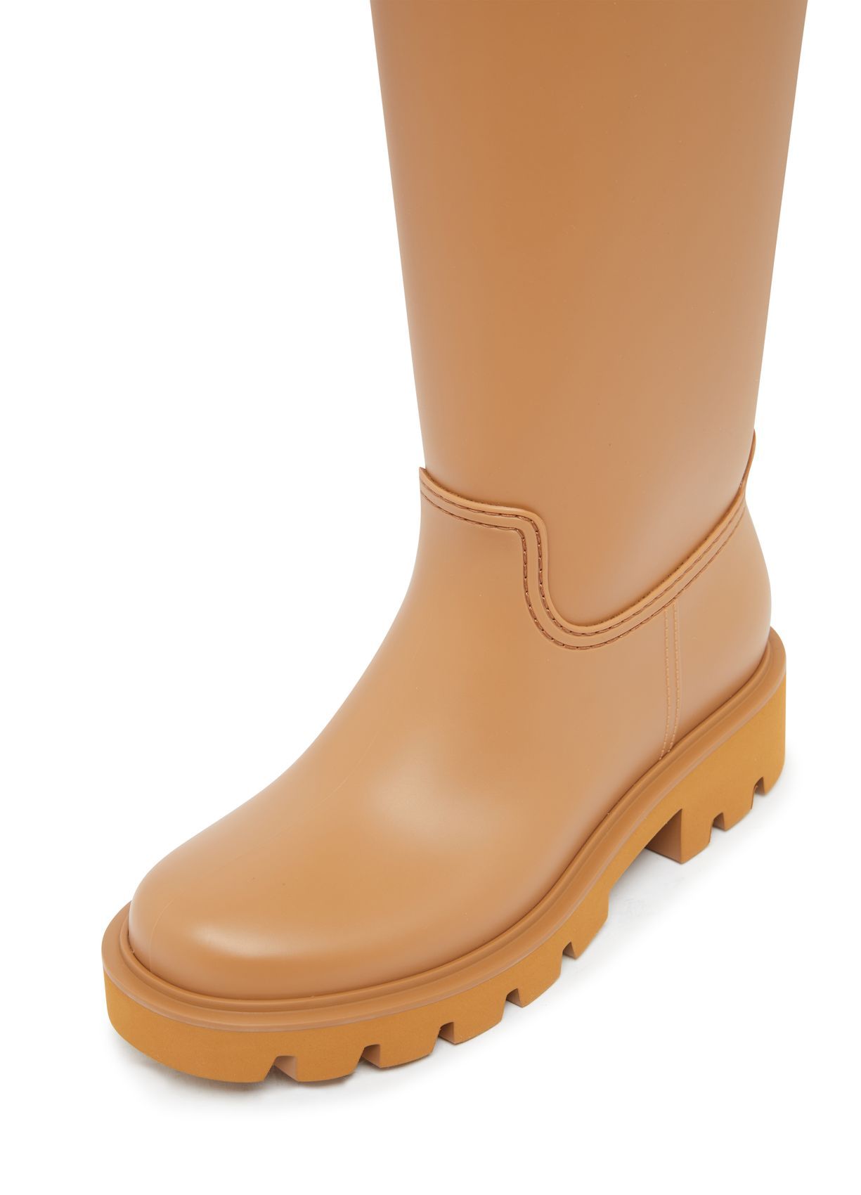 Shop Moncler Kickstream Logo Rain Boots In Brown