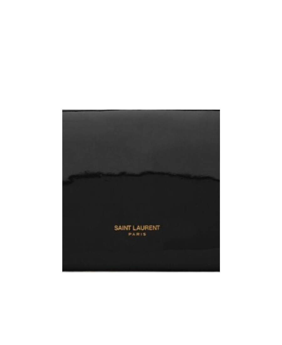 Saint Laurent Paloma Patent Pochette In Black