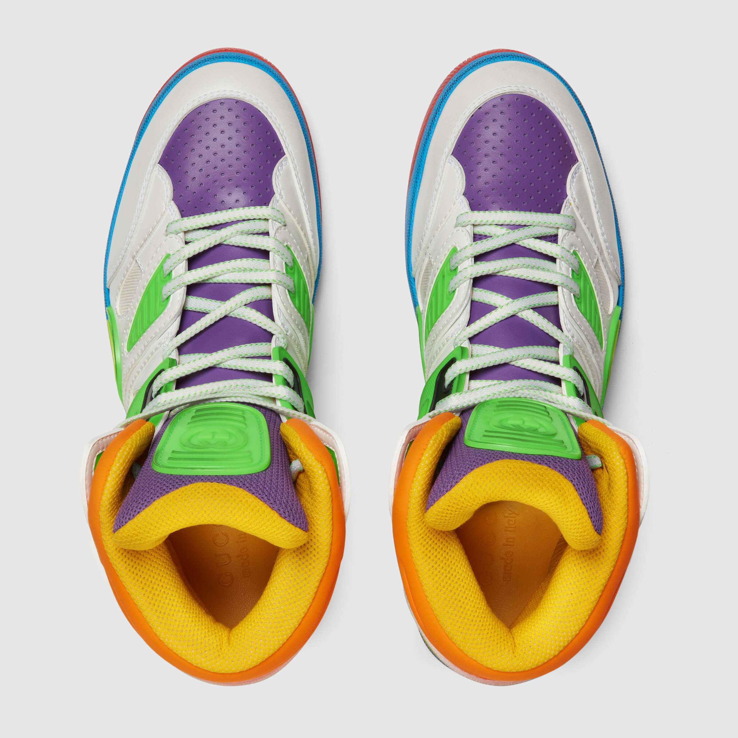 Gucci Basket High-top Sneakers In Multicolor