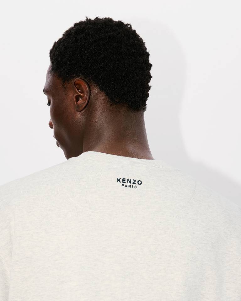 Kenzo 'lucky Tiger Crest' Embroidered Classic Sweatshirt In White