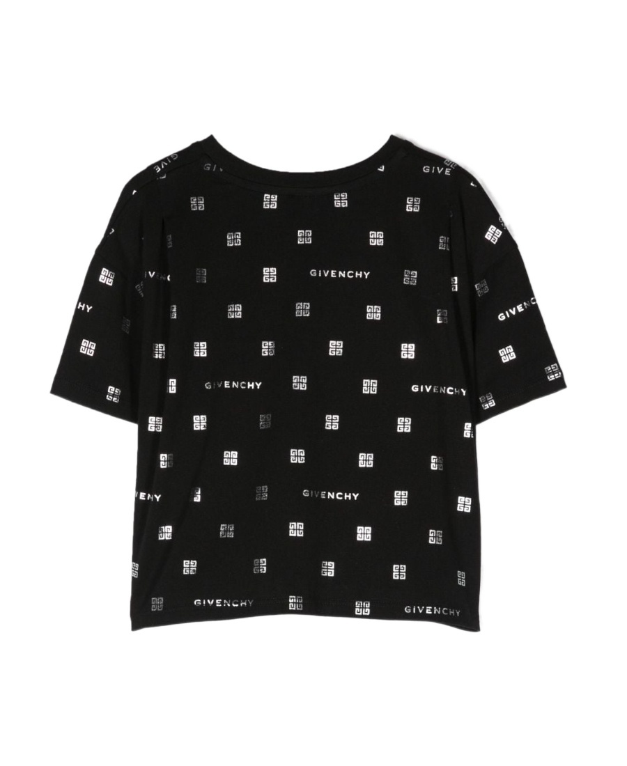 Givenchy 4g Logo Print T-shirt In Black