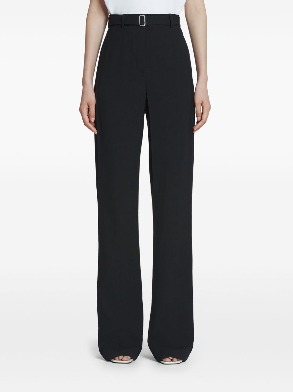 Lanvin Pressed-crease Trousers In Black