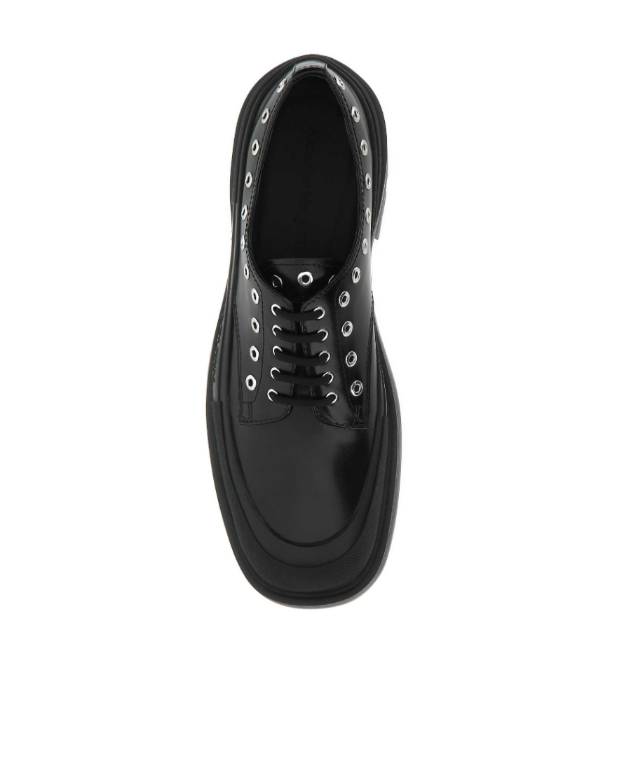 Alexander Mcqueen Alexander Mc Queen Tread Slick Leather Brogues In Black