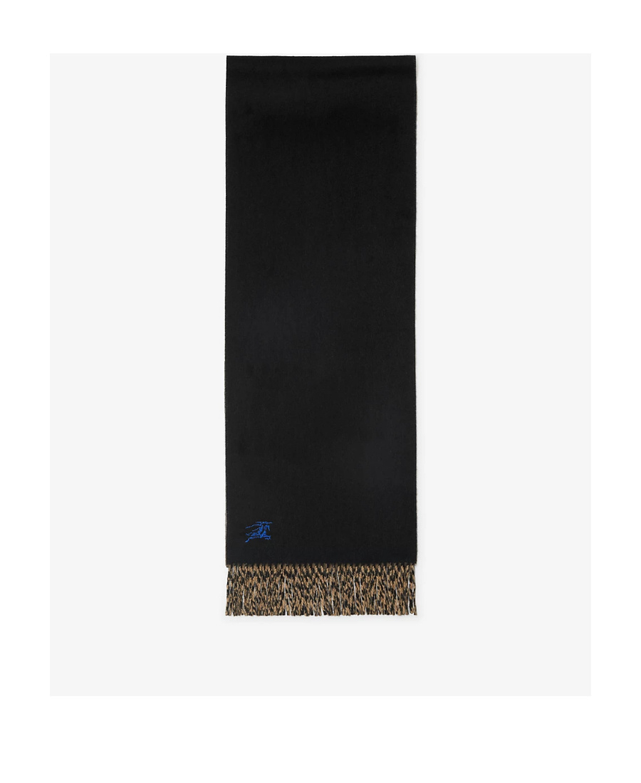 Burberry Beige Cashmere Reversible Scarf In Nude