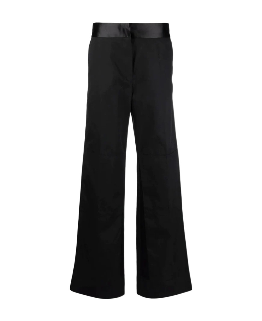 Raf Simons Tonal High-waisted Trousers In Black